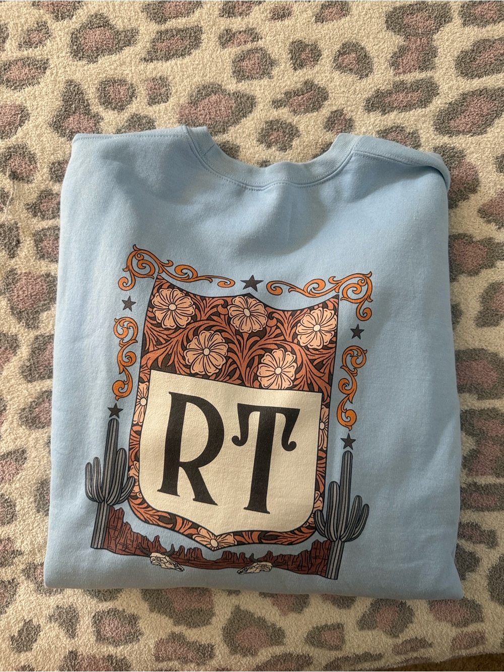 Light Blue Pullover with RT Crest